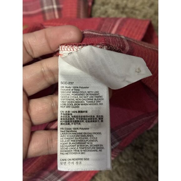 MARMOT Red Plaid Button Up Shirt Gorpcore Outdoor Hiking Western Casual SMALL - Picture 8 of 10